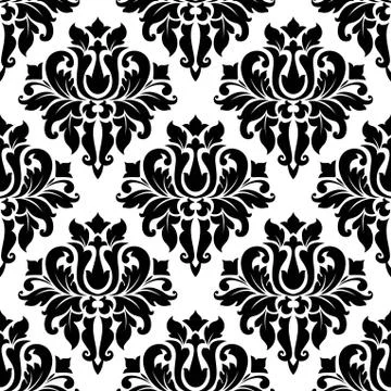 Floral seamless arabesque pattern Stock Illustration