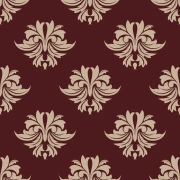 Floral seamless arabesque pattern Stock Illustration