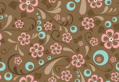 Floral seamless background Stock Illustration