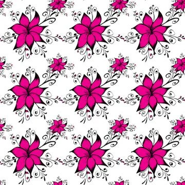 Floral seamless background Stock Illustration