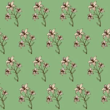Floral seamless background Stock Illustration