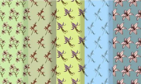 Floral seamless background Stock Illustration