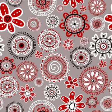 Floral seamless background Stock Illustration