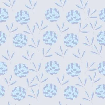 Floral seamless background pattern of hand - drawn elements. Stock Illustration