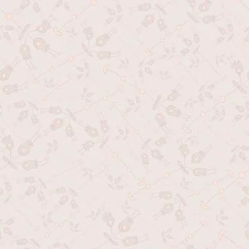 Floral seamless background pattern made of hand - drawn elements Illustrazione stock