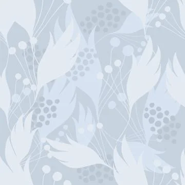 Floral seamless background pattern made of hand - drawn elements Stock Illustration