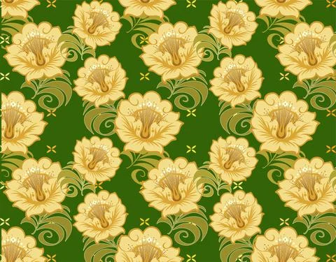 Floral Seamless Background Vector Illustrazione stock