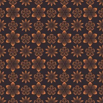 Floral seamless background, vector illustration. Stock Illustration