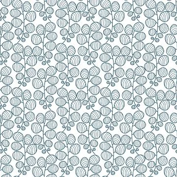 Floral seamless background. Vector pattern design. Natural seamless pattern w Stock Illustration