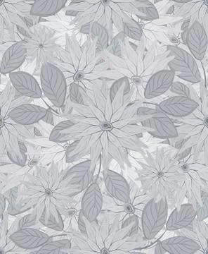 Floral Seamless Colored Pattern Stock Illustration