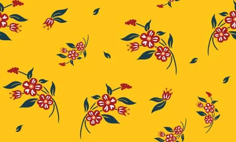 Floral seamless cute pattern in small pretty flower. Stock Illustration
