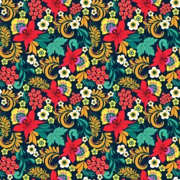 Floral seamless ethnical pattern Stock-Illustration