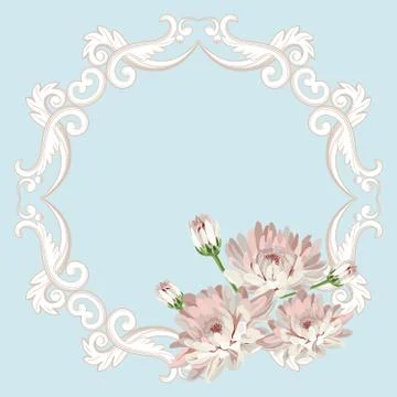 Floral seamless frame Stock Illustration