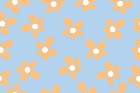 Floral seamless horizontal background. Stock Illustration