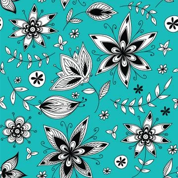 Floral seamless pattern 2 Stock Illustration
