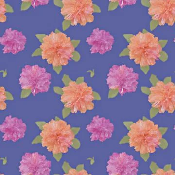 Floral Seamless Pattern. 3D illustration. Feminine Texture in Rustic Style .. イラスト素材
