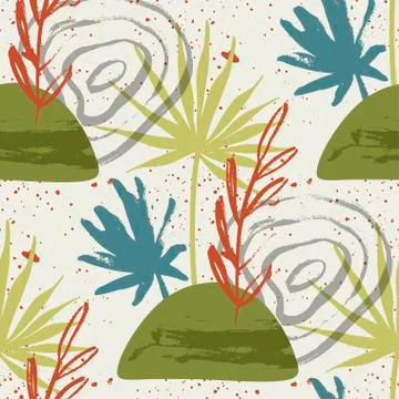 Floral seamless pattern. Abstract vector illustration. Illustrazione stock
