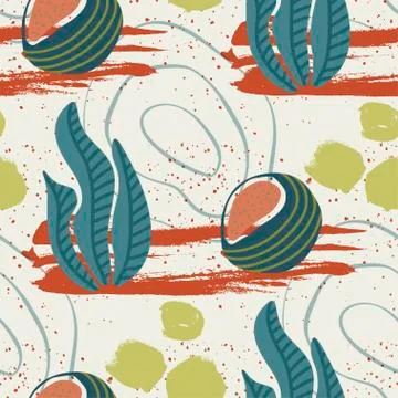 Floral seamless pattern. Abstract vector illustration. Stock Illustration