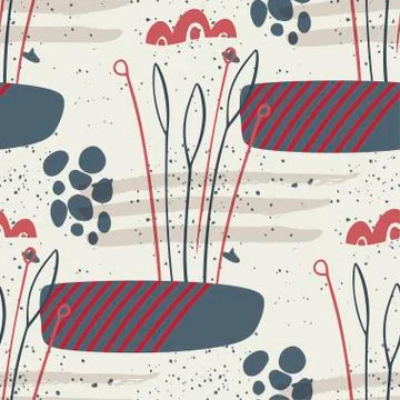 Floral seamless pattern. Abstract vector illustration. Stock Illustration
