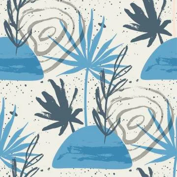 Floral seamless pattern. Abstract vector illustration. Stock Illustration