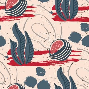 Floral seamless pattern. Abstract vector illustration. Stock Illustration