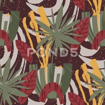 Floral seamless pattern. Abstract vector illustration. Stock Illustration