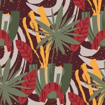 Floral seamless pattern. Abstract vector illustration. Stock Illustration