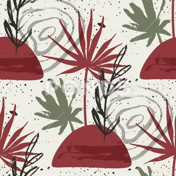 Floral seamless pattern. Abstract vector illustration. Stock Illustration