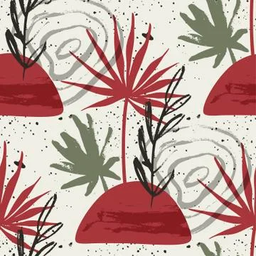 Floral seamless pattern. Abstract vector illustration. Stock Illustration