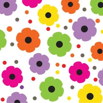 Floral seamless pattern in autumn colors Stock-Illustration