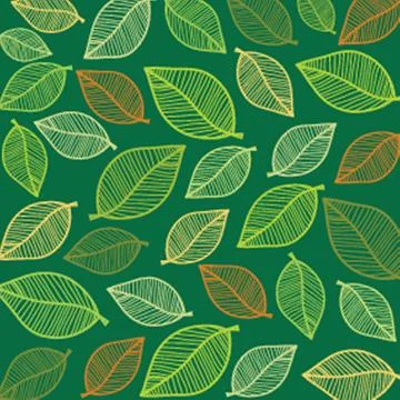 Floral seamless pattern in autumn colors Stock Illustration