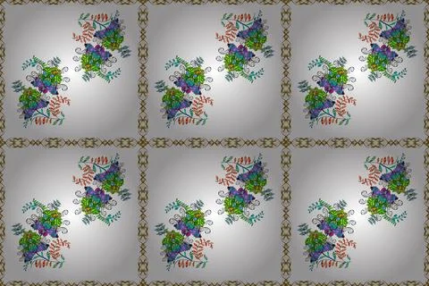 Floral seamless pattern background. Colour Spring Theme seamless pattern Backgro Illustrazione stock