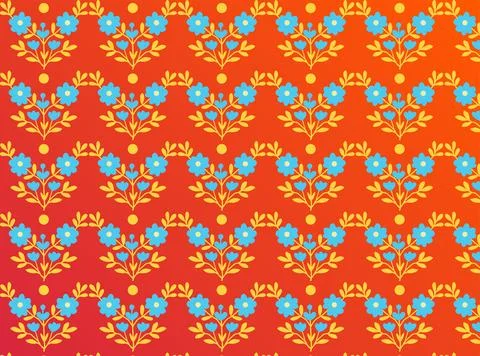 Floral seamless pattern background for hispanic heritage Stock Illustration