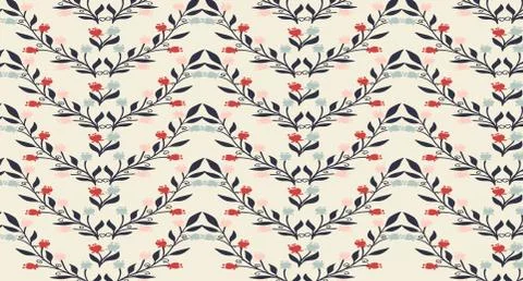 Floral seamless pattern background Illustrazione stock