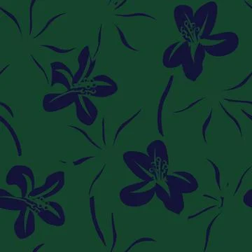 Floral Seamless Pattern Background Stock Illustration