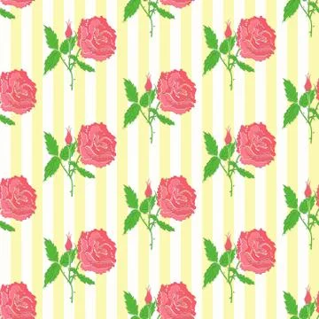 Floral seamless pattern. background of roses Stock Illustration