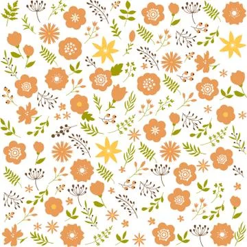 Floral seamless pattern background. Spring design decorative texture. Stock Illustration