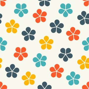 Floral seamless pattern background. Vector illustration Stock Illustration