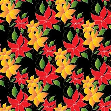 Floral seamless pattern background wallpaper illustration Stock-Illustration