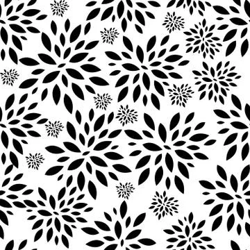 Floral Seamless Pattern Background for Wedding and Birthday. Vec Stock Illustration