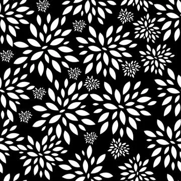Floral Seamless Pattern Background for Wedding and Birthday. Vec Stock Illustration