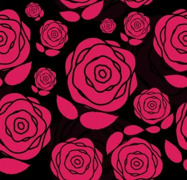 Floral Seamless Pattern Background for Wedding and Birthday. Vec 스톡 일러스트