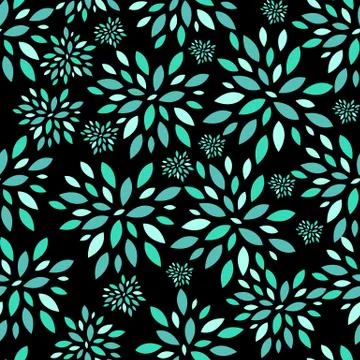 Floral Seamless Pattern Background for Wedding and Birthday. Vec Stock Illustration