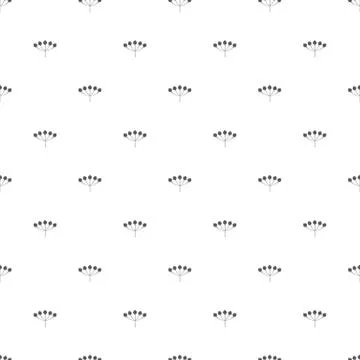 Floral seamless pattern with berries. Simple minimalistic background. Illustrazione stock