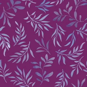 Floral seamless pattern. Branch with leaves gentle autumnal texture. Illustrazione stock