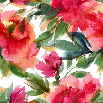 Floral seamless pattern with chrysanthemums Stock Illustration
