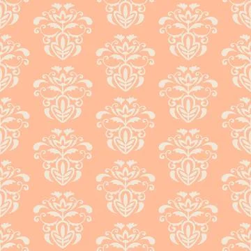 Floral seamless pattern. Damask print background Stock Illustration