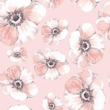 Floral seamless pattern with delicate flowers 1 Illustrazione stock