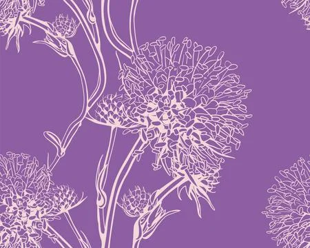 Floral seamless pattern design for fabric or wallpaper print. Flower vector t 스톡 일러스트