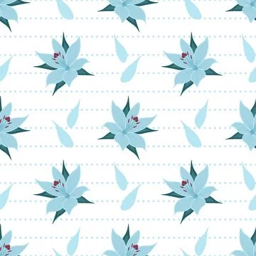 Floral Seamless Pattern Design Illustration with Blooming Branches and Leaf.. Illustrazione stock